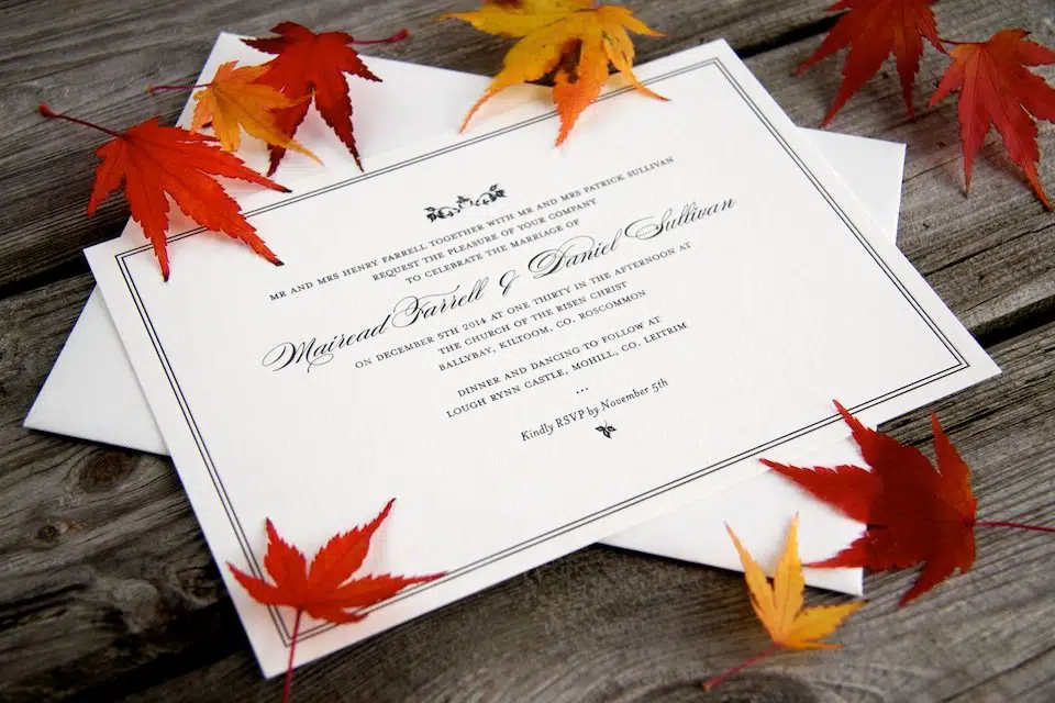 Elegant formal wedding stationery